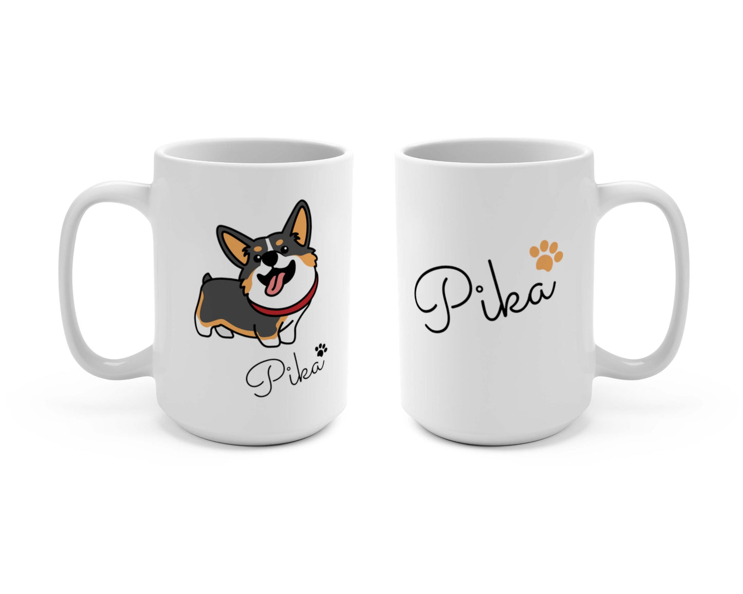 Tricolor Corgi Personalized Mug