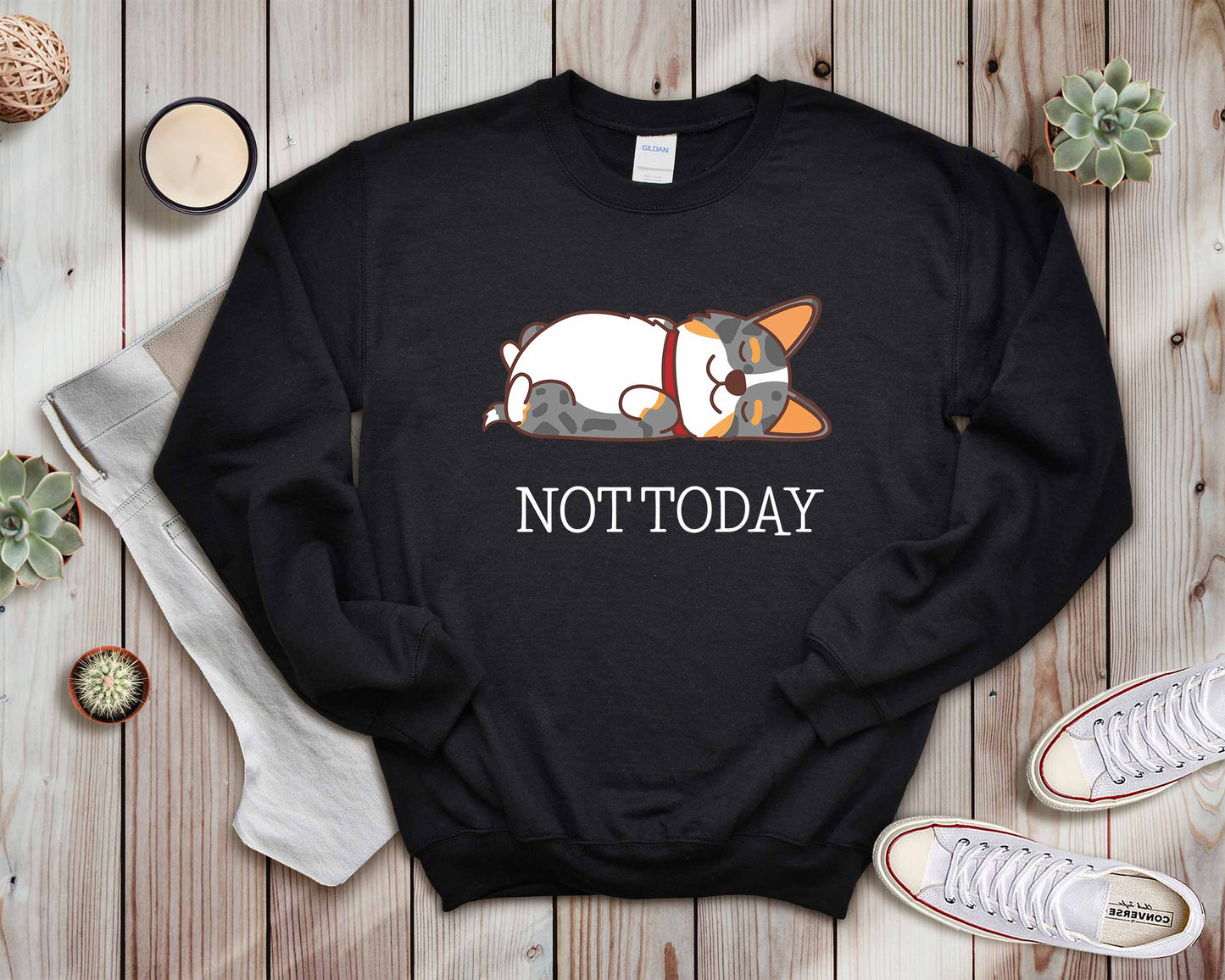Merle Corgi Not Today Sweater