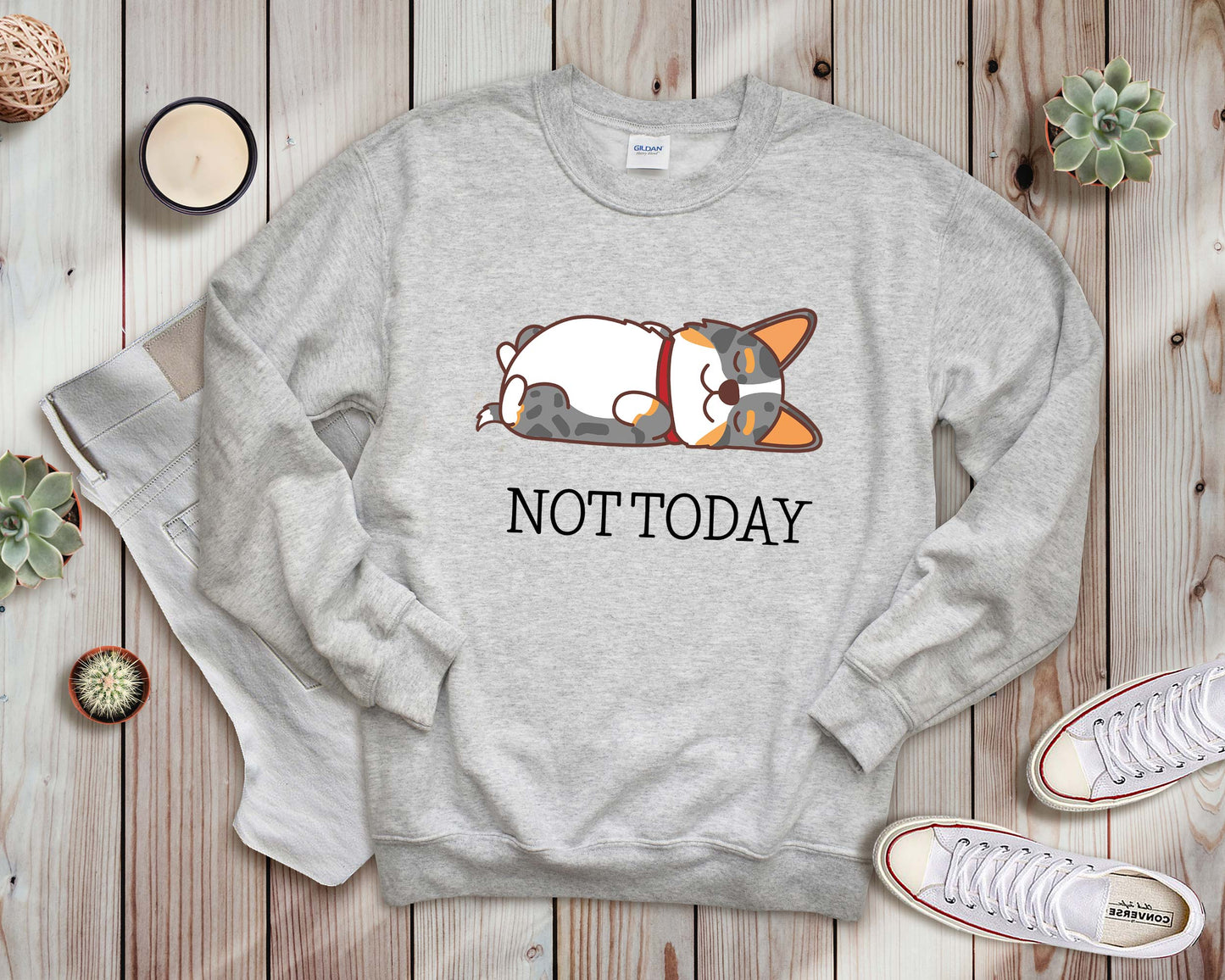 Merle Corgi Not Today Sweater