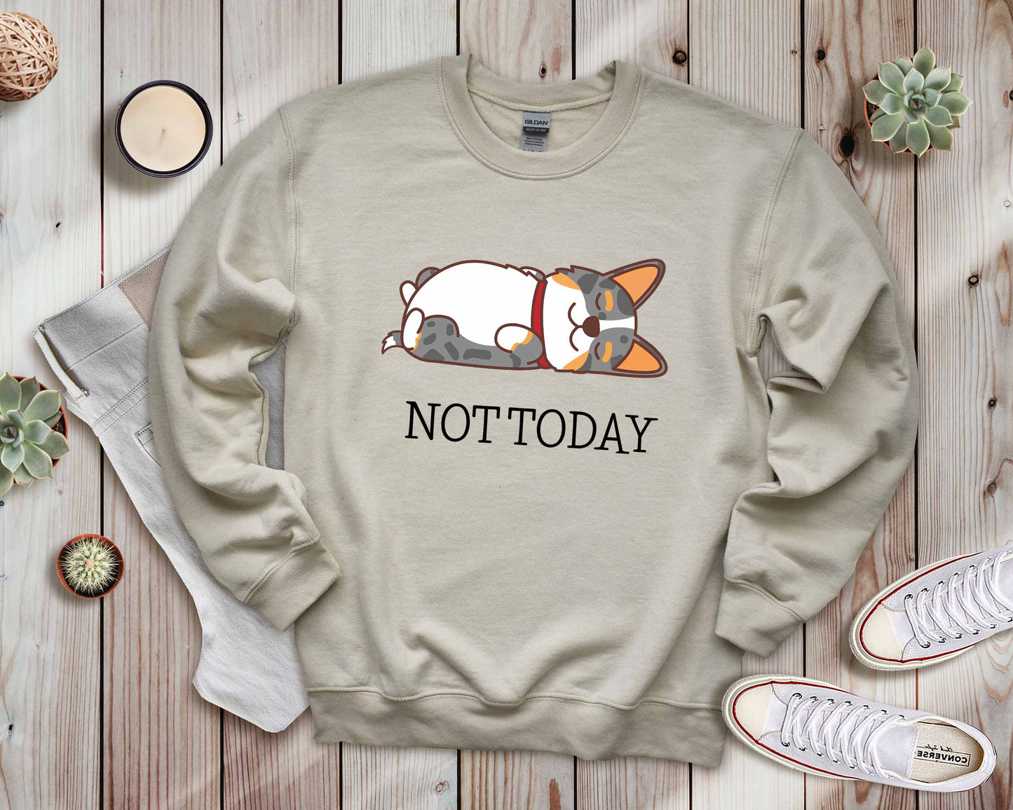 Merle Corgi Not Today Sweater