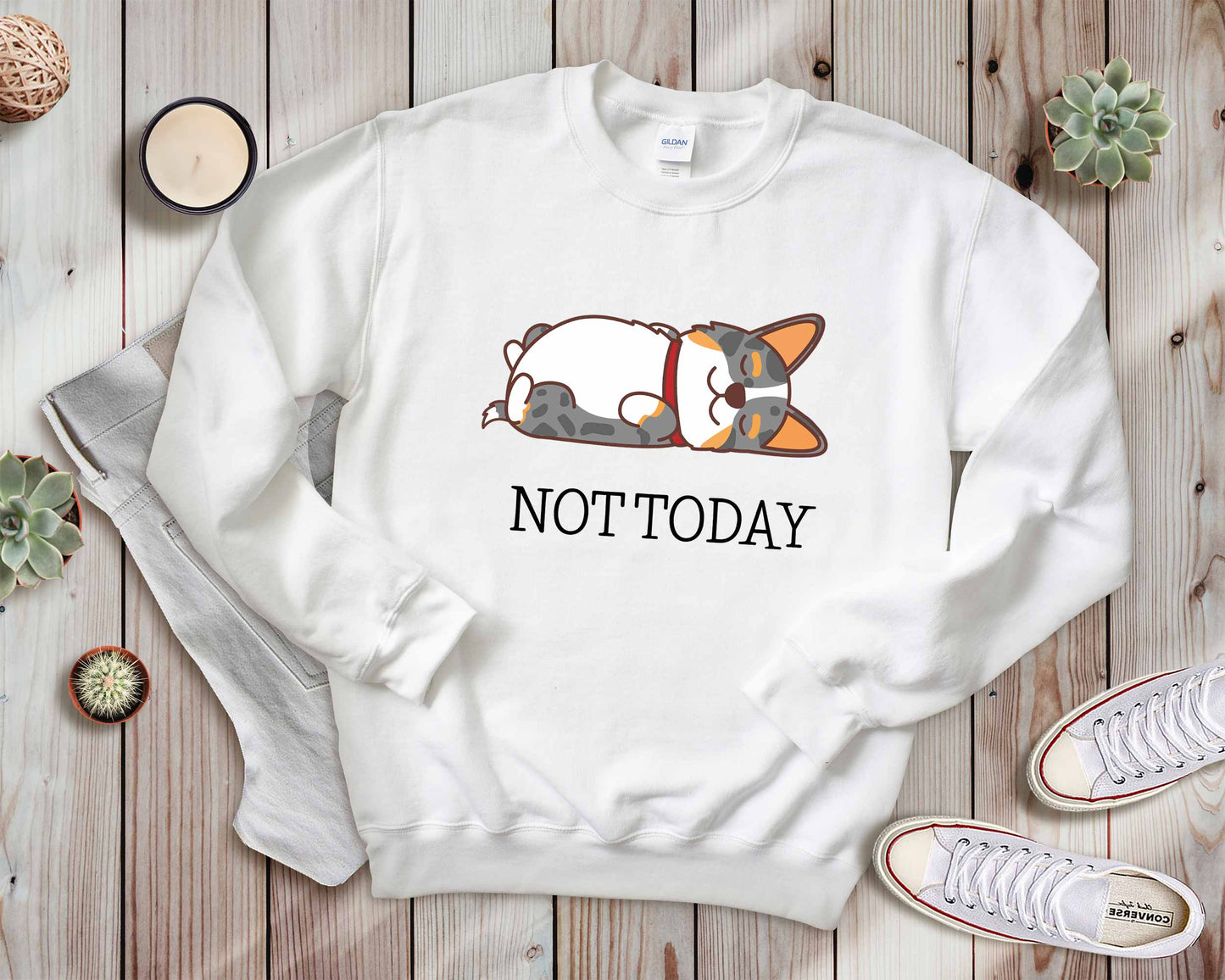 Merle Corgi Not Today Sweater