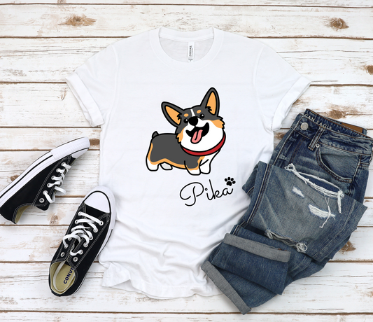 Tricolor Corgi Personalized T-Shirt