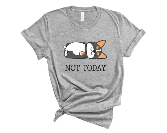 Tricolor Corgi Not Today T-Shirt